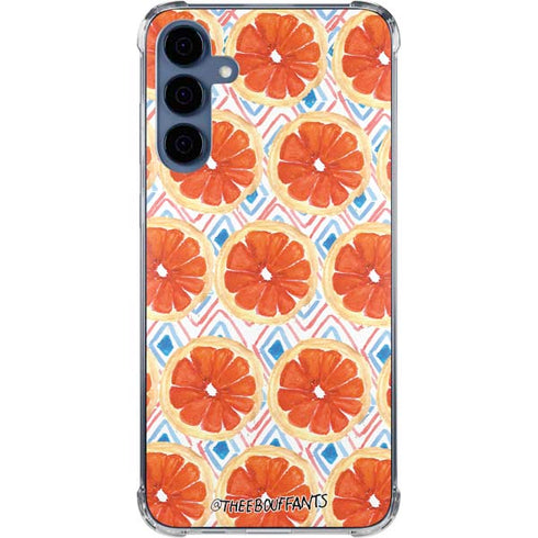 Bouffants and Broken Hearts Citrus Geo Galaxy A35 5G Clear Case